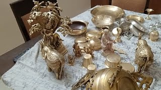 brass items simple cleaning method🎉🎉 [upl. by Nageek]