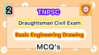 TNPSC  Draughtsman Civil ExamBasic Engineering DrawingMCQ’s  2 [upl. by Adidnere]