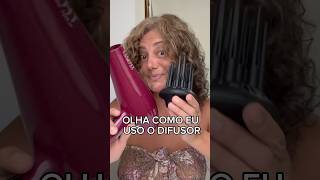 Você usa o Difusor Assim para Secar o Cabelo Cacheado com Definição e Volume cacheado penteados [upl. by Oitaroh]