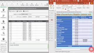 06 SAISIE DU BILAN DOUVERTURE 2 [upl. by Oaoj106]