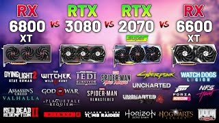 20 Games on RX 6800 XT vs RTX 3080 vs RTX 2070 SUPER vs RX 6600 XT in 2023  1440p [upl. by Abbot]