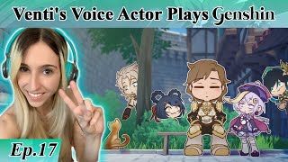 Ventis English Voice Actor plays GENSHIN IMPACT Part 17  Cast Coop [upl. by Haughay]