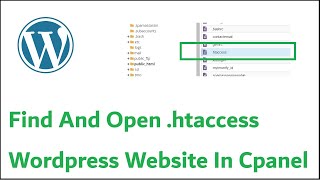 How to Find And OpenEdit htaccess File On Wordpress Website In Cpanel [upl. by Deeanne561]