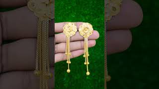 LATEST EARRINGS DESIGNS NEW MODEL  Gold Earring Design [upl. by Nevek]