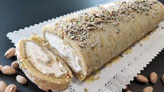 ROTOLO AL PISTACCHIO con crema di mascarpone UN DOLCE GOLOSO FACILE DA REALIZZARE [upl. by Silevi599]