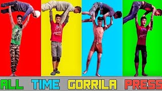 All time Gorrila press Compilation  Lift carry 100 kg Hulk Pawor Boy [upl. by Alimaj]