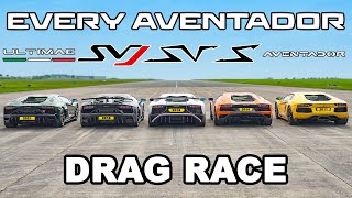 EVERY Lamborghini Aventador DRAG RACE [upl. by Dowski]