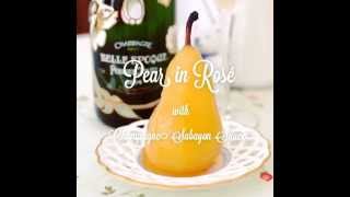 Pear in Rosé with Champagne Sabayon Sauce [upl. by Care]