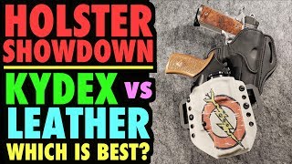 Holster Showdown Leather vs Kydex Which is BEST [upl. by Cherian]