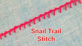 Snail Trail Stitch  Embroidery for beginners [upl. by Ethelinda610]