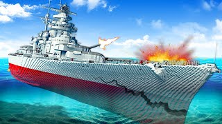 SINKING BATTLESHIP SURVIVAL Stormworks [upl. by Ahseyt242]