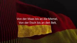 Deutsch National hymne Deutschland Deutschland über alles untertitel [upl. by Sarad615]