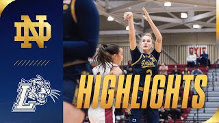 15 Treys Lead Irish Past Leopards  Highlights vs Lafayette  Notre Dame Womens Basketball [upl. by Sirk776]