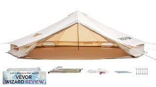 VEVOR 1012 Person Canvas Glamping Bell Tent Breathable Waterproof Yurt Tent Review [upl. by Anema193]