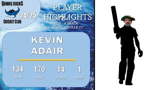 Kevs 134 Run Highlights  Quinns Rocks CC  Round 3 vs Leederville CC 2425 [upl. by Haisej]