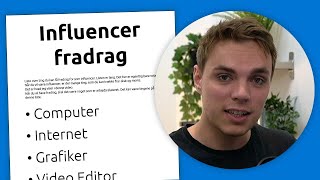 Er du Influencer Så træk dine udgifter fra i skat fradrag [upl. by Bik353]