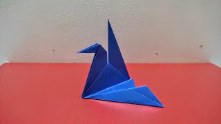 Origami Crane Easy  How To Make an Origami Crane  Origami Tutorial [upl. by Allie486]