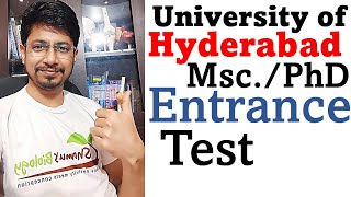 Hyderabad university entrance exam for Msc and PhD [upl. by Aihseyt]