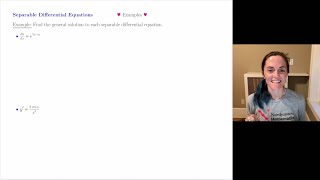Separable Differential Equations examples [upl. by Fionnula992]