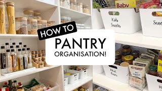 How to Organise Your Pantry PANTRY TOUR PLUS Small Pantry Storage Tips [upl. by Razid]