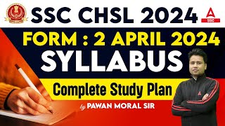 SSC CHSL 2024  SSC CHSL Syllabus Complete Study Plan  By Pawan Sir [upl. by Acisset]