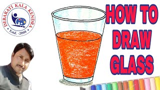 How to draw GLASS step by step NURSERY CLASS [upl. by Nady]