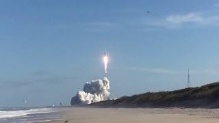 SpaceX Falcon Heavy Launch Best Sound Viewed From Playalinda Beach February 6 2018 [upl. by Elman693]