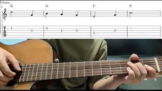 Edelweiss The Sound Of Music  Easy Beginner Guitar Tab With Playthrough Tutorial Lesson [upl. by Henryk]