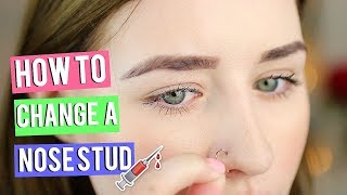 How To Put In amp Take Out A Nose Stud [upl. by Aimil]