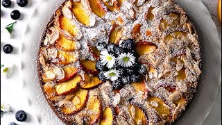 Let’s Make a Peach Blueberry Ricotta Cake🍑💙 [upl. by Laniger]