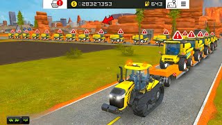 Fs 18 Many Harvesters Chain  Biggest Loader Tractor  Farming Simulator 18 fs18 [upl. by Elane]