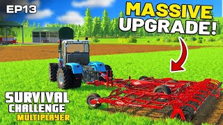 MASSIVE UPGRADE AND A LOAD OF MONEY  Survival Challenge Multiplayer  FS22  Episode 13 [upl. by Akemot]