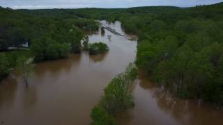 Gasconade River Flooding 2017 Hwy 42 Bridge [upl. by Iruy537]