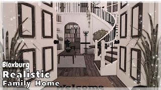 BLOXBURG Realistic Family Home Speedbuild interior  full tour Roblox House Build [upl. by Chemosh833]