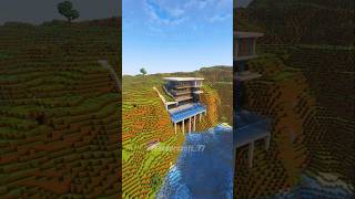 Minecraft Simple Modern Mansion  Timelapse  minecraft building tutorial shorts [upl. by Ezra]