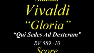 Vivaldi  Gloria  RV589  10 Qui Sedes Ad Dexteram  Score [upl. by Lipman391]