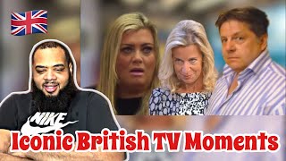 AMERICAN REACTS to MOST ICONIC BRITISH TV MOMENTS EVER [upl. by Altaf]