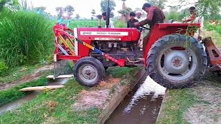 Tractor video  Massey Ferguson Tractor Dangerous crossing [upl. by Assirehs]