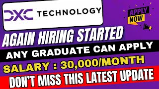 DXC Technology Hiring Started  Mega Off Campus Drive 2024  Latest jobs 2024 [upl. by Yeca]