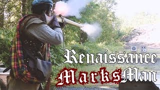 Matchlock fired by a Renaissance Scottish Musketeer reenactment [upl. by Anaila310]