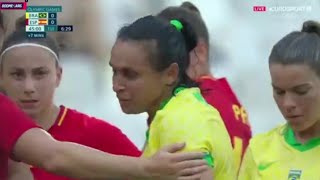 Sent Off Marta Red Card Olympic😥 Brazil vs Spain Womens 02 Goals ResultsExtended Highlights [upl. by Ojimmas]