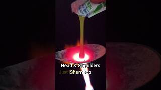 1000°C Red Hot Spoon Vs Shampoo experiment spoon asmr short shorts headandshoulders hacks [upl. by Rosette]