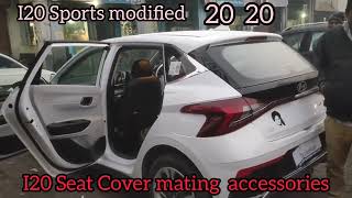 Hyundai i20 sportz Seat Cover mating All accessories Mehra Seat Hisar i20 modified [upl. by Ynnelg500]