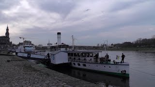 Mit dem Dampfer der Weißen Flotte unterwegs von Pillnitz nach Dresden [upl. by Atled]