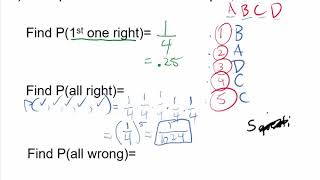 Probability of Guessing on Multiple Choice Tests [upl. by Roxy]