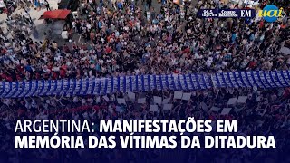 Argentina tem manifestação em memória das vítimas da ditadura [upl. by Aciret]