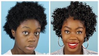 How To Style and Define Curls On Short Natural 4C4B Hair Wash ‘n Go [upl. by Analli]