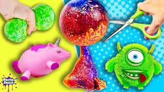 Cutting Open Squishies GORGEOUS 3 Color Slime Stress Ball [upl. by Oloap967]