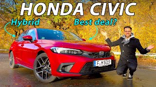 Is the new Honda Civic the best price performance car 2023 eHEV Hybrid driving REVIEW [upl. by Nealy537]