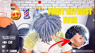 INSANE Freeform Dreadlock Transformation  First Retwist EVER  FREEFORMS TO DREADLOCKS [upl. by Adigirb612]